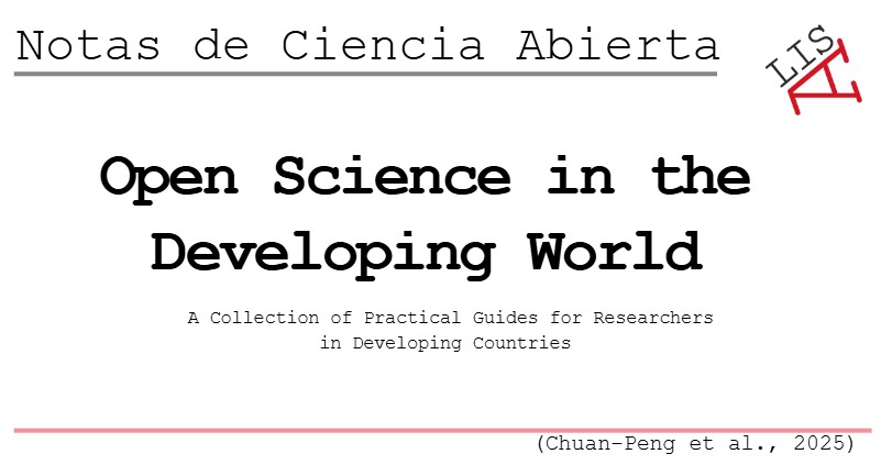 Ilustración de ciencia abierta con iconos de datos y colaboración